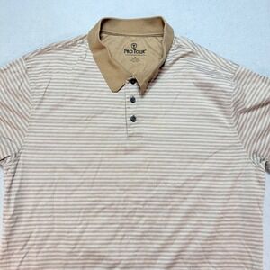 Pro tour double mercerized cotton golf polo striped XL-excellent condition sport